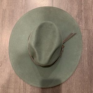Goorin Brothers sage green wide brim hat
